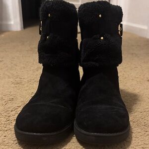 G By Guess Black Suede  Boots